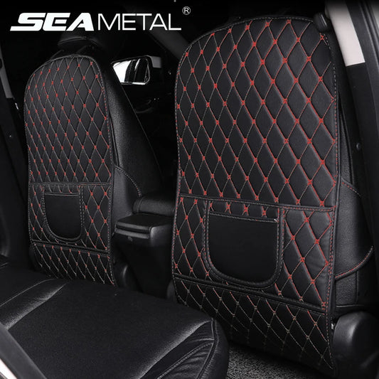 PU Leather Car Seat Back Protector – Anti-Kick Pad for Kids, Child Kick & Dirt Protection, Auto Accessories