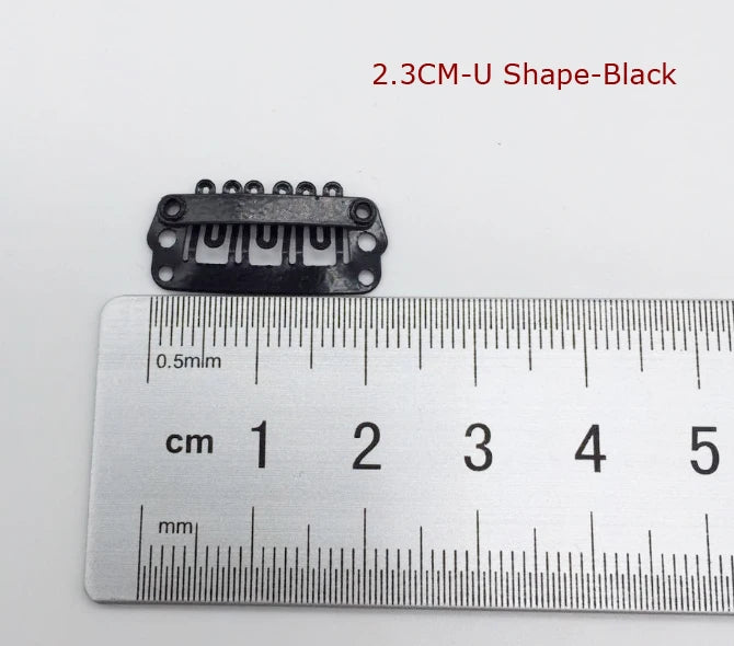 50Pcs Wig Clips Snap Clips - 2.3cm-3.6cm Black & Brown Hair Extension Weft Clips for Wig Styling & Hair Tools