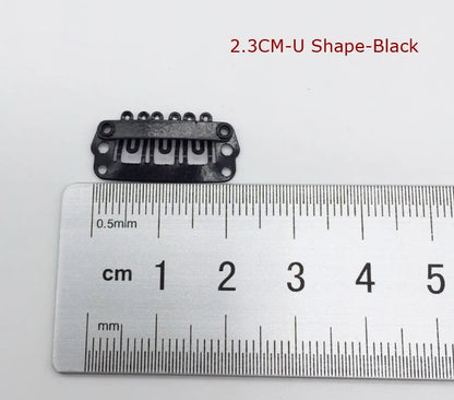 50Pcs Wig Clips Snap Clips - 2.3cm-3.6cm Black & Brown Hair Extension Weft Clips for Wig Styling & Hair Tools
