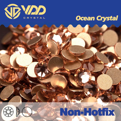 VDD Non Hot Fix Crystal Nail Art Rhinestones - 2088 Flower Flatback Gems for DIY Nail Decorations