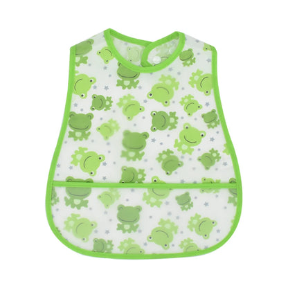 Adjustable Baby Bibs - Waterproof EVA Cotton Cartoon Feeding Bibs with Burp Cloth for Boys & Girls
