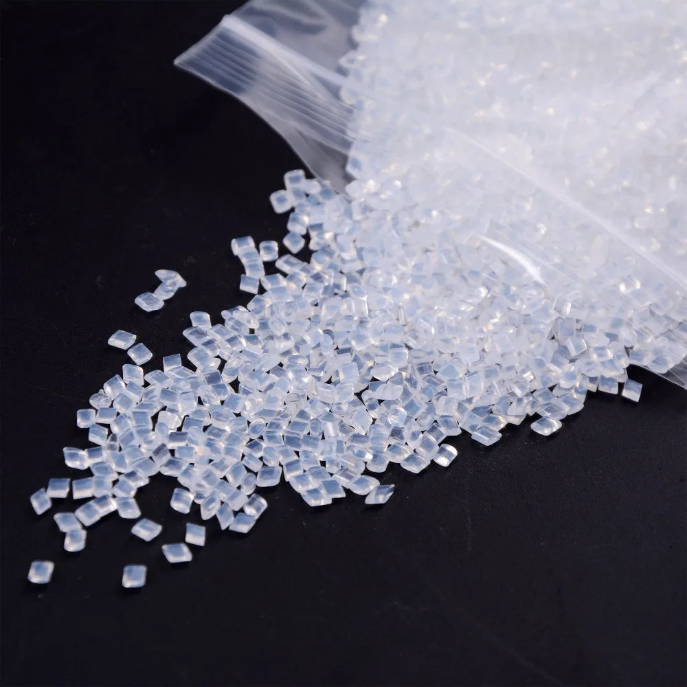 Italian Keratin Granules - 50g White Hair Extension Glue Beads for I-Tip & U-Tip Hair Extensions