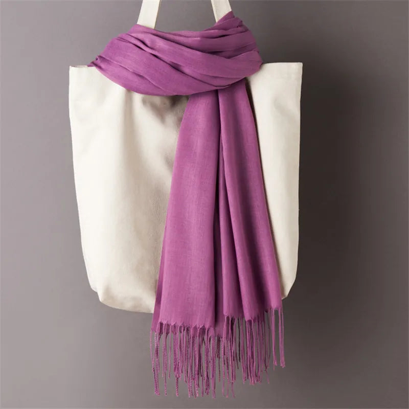 Women's Pashmina Scarf — Cashmere Feel Shawl & Wrap for Evening Dresses, Travel, Office, Winter, and Weddings