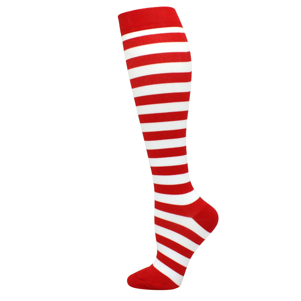Compression Support Socks for Men & Women – Running Nursing Stockings for Edema, Varicose Veins & Blood Circulation Sports Wear