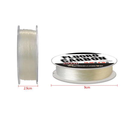 300m Full Sink Fluorocarbon Fishing Line: 0.30mm-0.50mm Monofilament Carp Fishing Lines Leader - Japanese Carbon Fiber Line