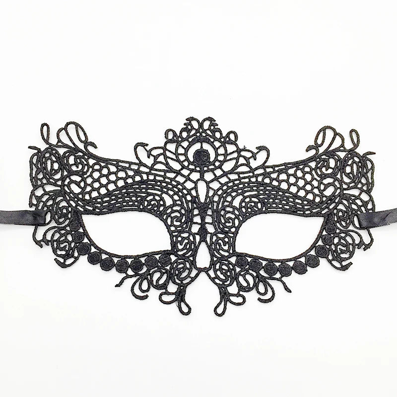 Sexy Lace Eye Mask for Women — Venetian Masquerade, Halloween & Carnival Half-Face Cosplay Party Mask
