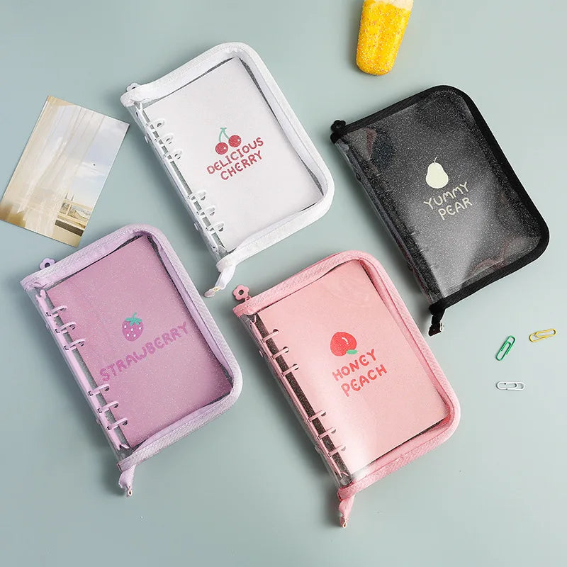 2024 Cute A5/A6 Zip Bag Journal & Agenda Notebook – DIY Photocard Binder Organizer for School Stationery Gift