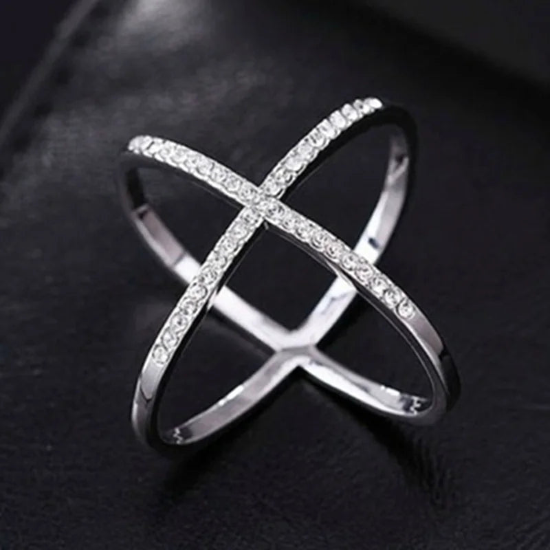 X Shape Cross Crystal Scarf Buckle Brooches for Women - Hollow Scarves Buckle Jewelry Clothing Accessories