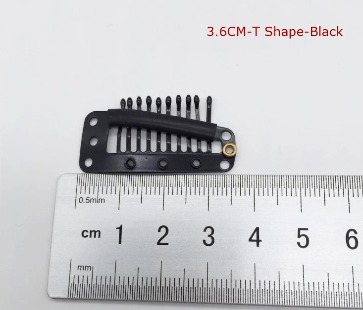 50Pcs Wig Clips Snap Clips - 2.3cm-3.6cm Black & Brown Hair Extension Weft Clips for Wig Styling & Hair Tools