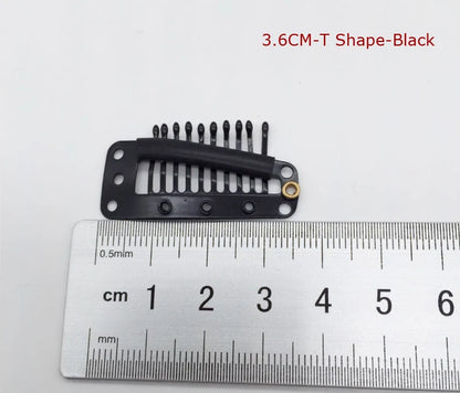 50Pcs Wig Clips Snap Clips - 2.3cm-3.6cm Black & Brown Hair Extension Weft Clips for Wig Styling & Hair Tools