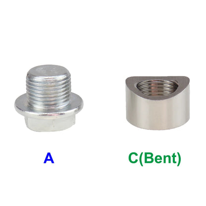 Oxygen Sensor Stainless Steel Bung Plug Nut Kit — Stepped Mounting Cap, Wideband Nut Fitting for Weld Bungs M18x1.5
