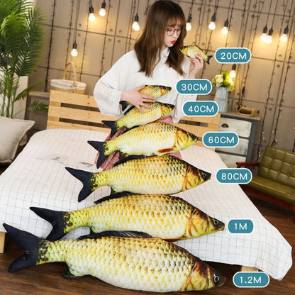 Creative Plush Fish Pillow Toy - Soft Simulation Carp Plush for Cats, Kids & Fun Gifts