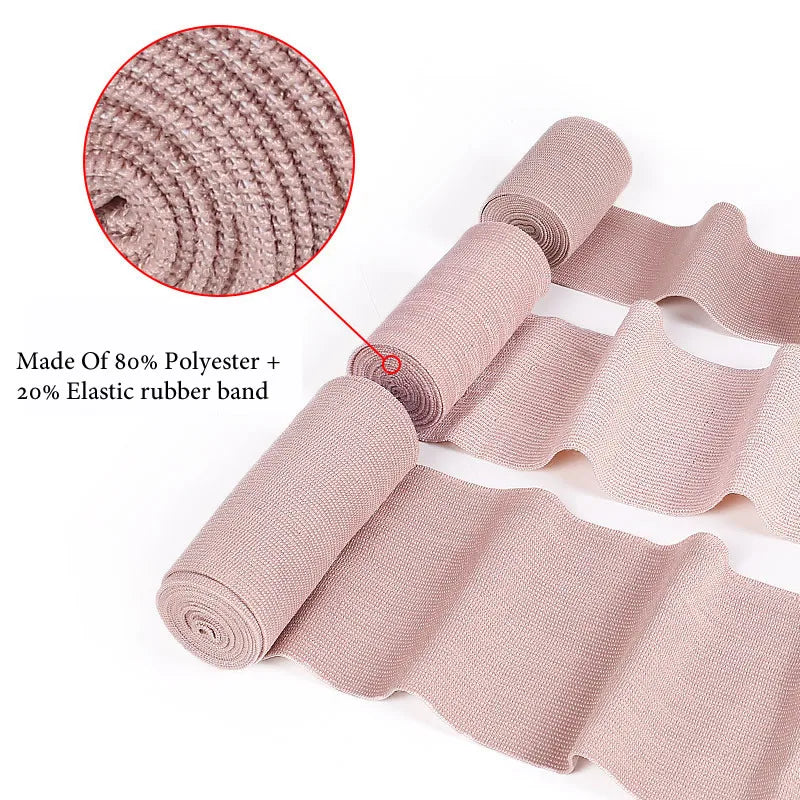 Elastic First Aid Bandage - Stretch Wound Dressing Wrap for Outdoor Sports and Sprain Support