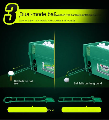 PGM Semi-Automatic Golf Ball Machine – ABS Automatic Ball Dispenser, Golf Clubs Holder, Training Service Equipment