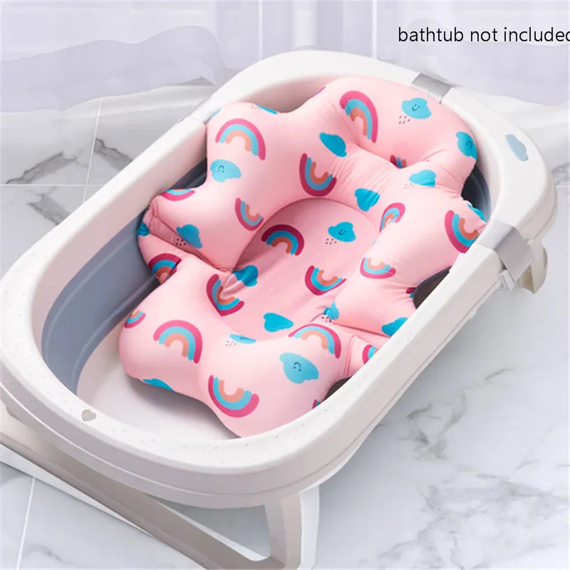 Non-Slip Baby Bath Cushion – Newborn Safety Support Pad & Soft Bathtub Mat