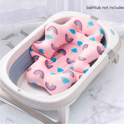 Non-Slip Baby Bath Cushion – Newborn Safety Support Pad & Soft Bathtub Mat
