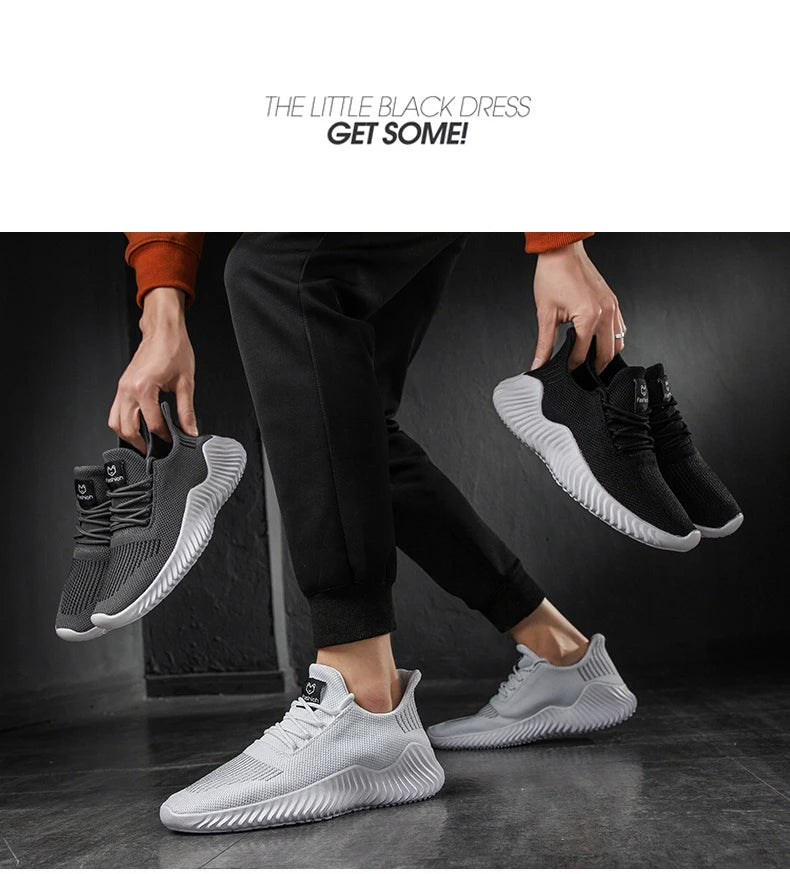 Men's White Sneakers – Casual Walking & Running Shoes, Plus Size 49, Tennis Masculino