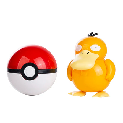 Genuine Pokémon Action Figures Set with Original Box – Pikachu, Charizard, Greninja, Pokéball Deformation Model Toys Gift