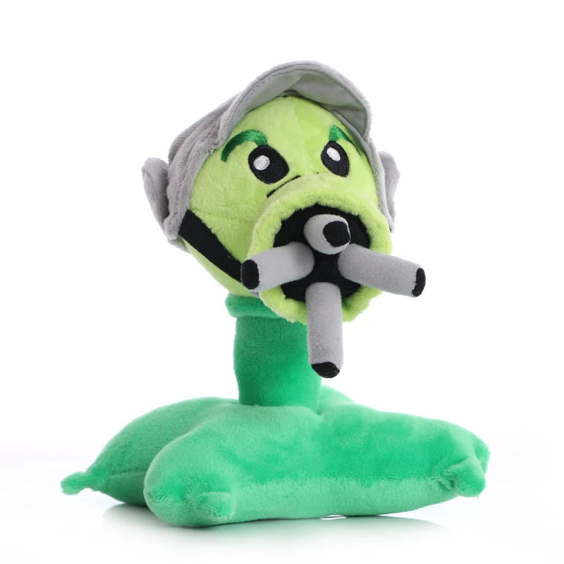 20cm Plants vs Zombies Plush Toys Set Peashooter Snow Pea Repeater Threepeater Gatling Pea Cartoon Game Stuffed Animals Pendants Kids Gift Plushies