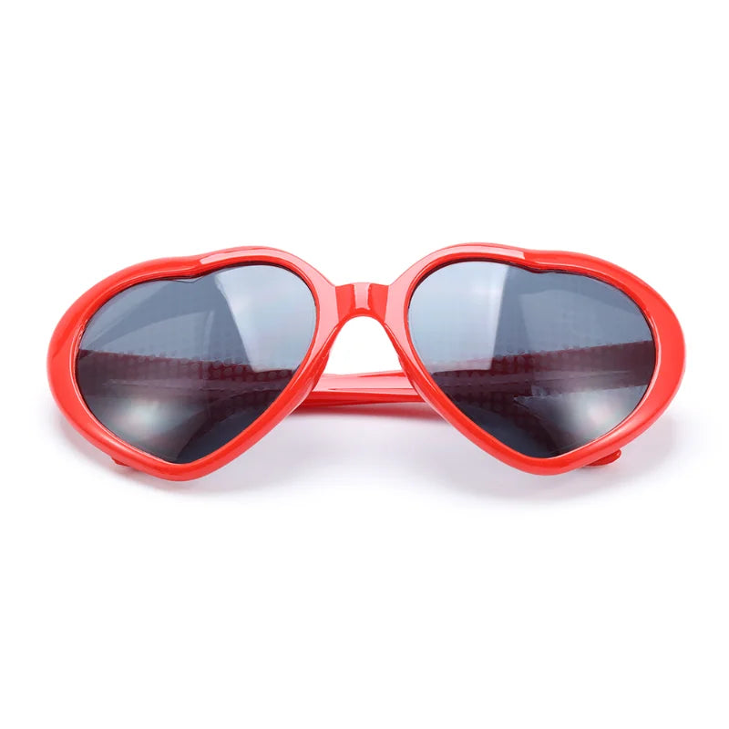 Women’s Fashion Heart-Shaped Glasses Watch - Nighttime Light Diffraction to Heart Shape, Stylish Female Sunglasses