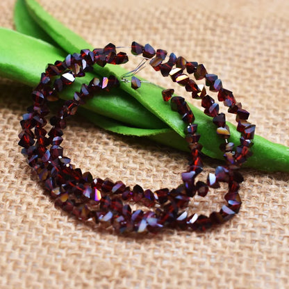 Yanqi Triangle Crystal Beads - 38 Colors 4mm Loose Glass Beads for DIY Jewelry Making Earrings Necklace Crafts