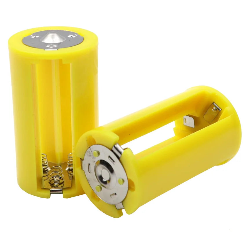 AA to D Battery Adapter - 3x AA Cell Converter Holder Case for D Size Battery Replacement