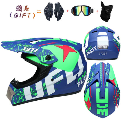 Safety Motocross Helmet for Kids - DOT Approved ATV Cross Bicycle Downhill Capacete, Unisex, Lightweight ABS 1KG