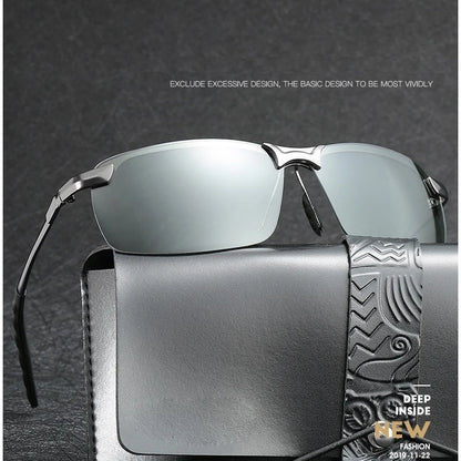 Photochromic Polarized Sunglasses for Men – Color-Changing Driving Glasses for Day & Night Vision