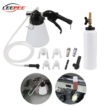 1L/0.75L Car Brake Bleeder Hydraulic Pump Kit - Oil Change & Purge Tank with Tubes, Repair Tool for Truck & Motorcycle Accessories