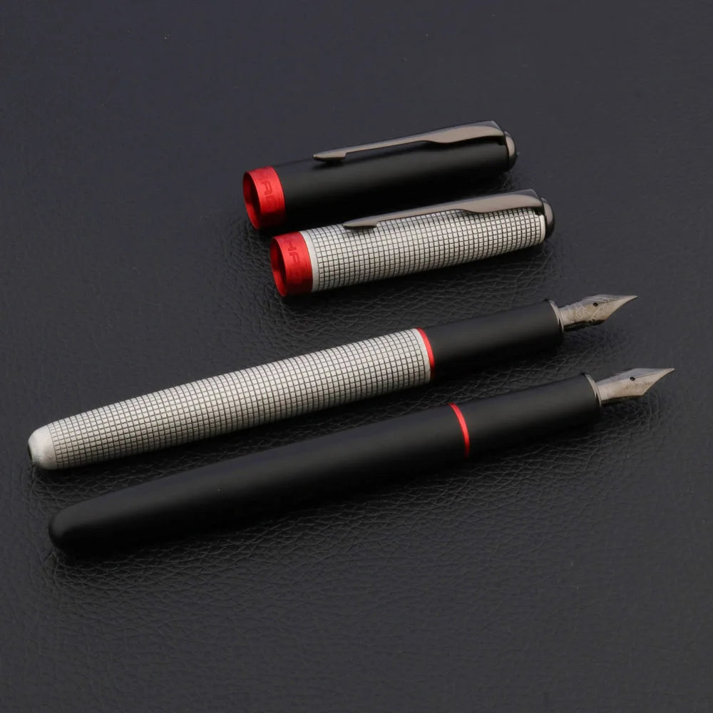 Luxury JINHAO 75 Checkered Fountain Pen with Black Tungsten Steel Nib – Classic Executive Writing Pen for Office & School