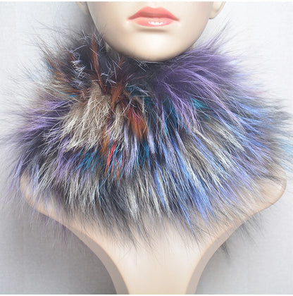 2025 Real Fox Fur Scarf and Headband – Luxury Winter Neck Warmer for Women, 100% Natural Fur, Elastic Ring Muffler