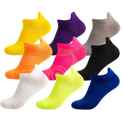 Athletic No-Show Ankle Socks — Breathable, Non-Slip Nylon Sports Socks for Basketball, Running, Biking & Football