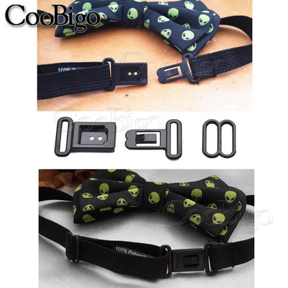 20 Sets 1/2" Adjustable Plastic Buckle Clips – Elastic Strap Bow Tie, Underwear & DIY Belt Fastener Accessories Set