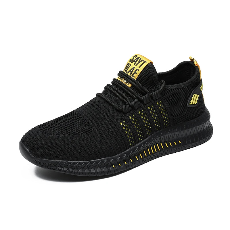Men’s Lightweight Fashion Sneakers - Breathable Lace-Up Casual Walking Shoes