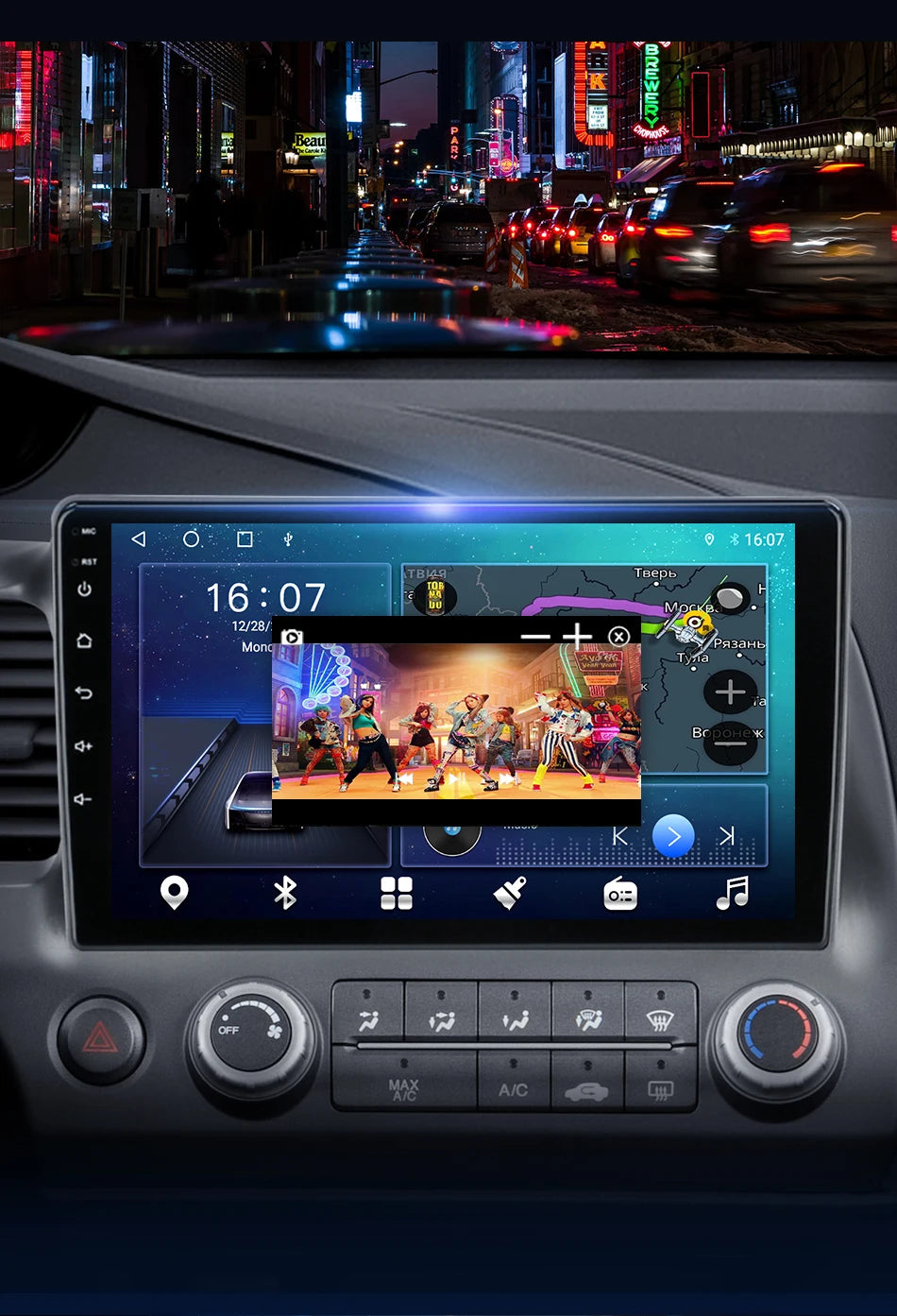 Srnubi 2DIN Car Radio Android 12 – Universal 7"/9" CarPlay Multimedia Player for Nissan, Honda, Toyota, Lada, Volkswagen, Hyundai