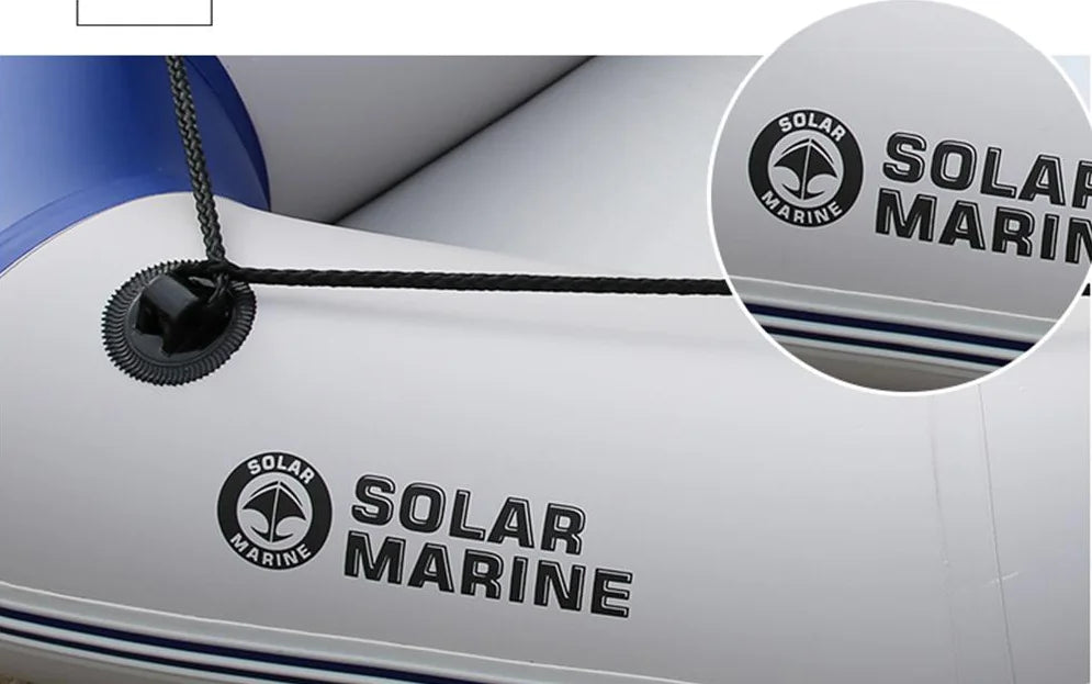 Solarmarine 2M Inflatable Boat – 2-Person PVC Fishing Kayak Canoe with Free Accessories for Surfing & Drifting