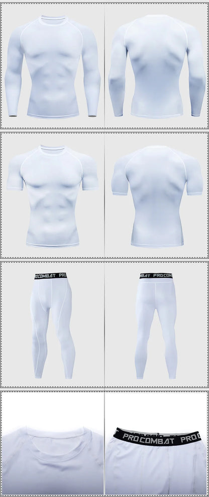 2-Piece Men’s Compression Sportswear Set — Gym, Yoga, Workout & Jogging Tracksuit