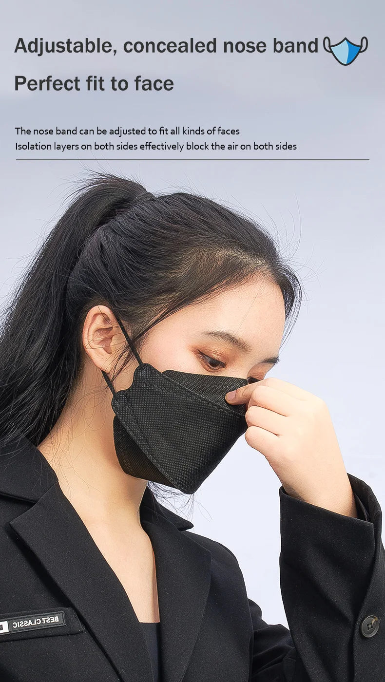 Colored FFP2 KN95 Face Masks – 4-Layer Protective Mascarillas, Certified N95/FFP2 Safety Mask