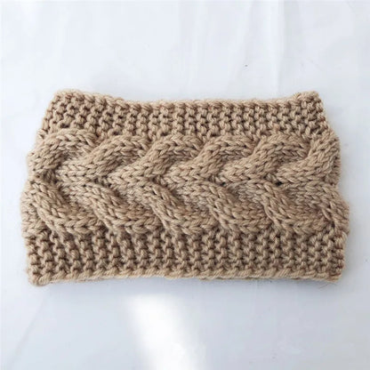Women's Solid Color Knitted Headband – Elastic Twisted Turban Headwrap, Winter Hair Band for Girls, Fashion Hair Accessories