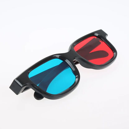 Black Frame Red Blue 3D Glasses – Immersive Anaglyph 3D for Home Theater, Movies, Games, DVD & Video Gifts