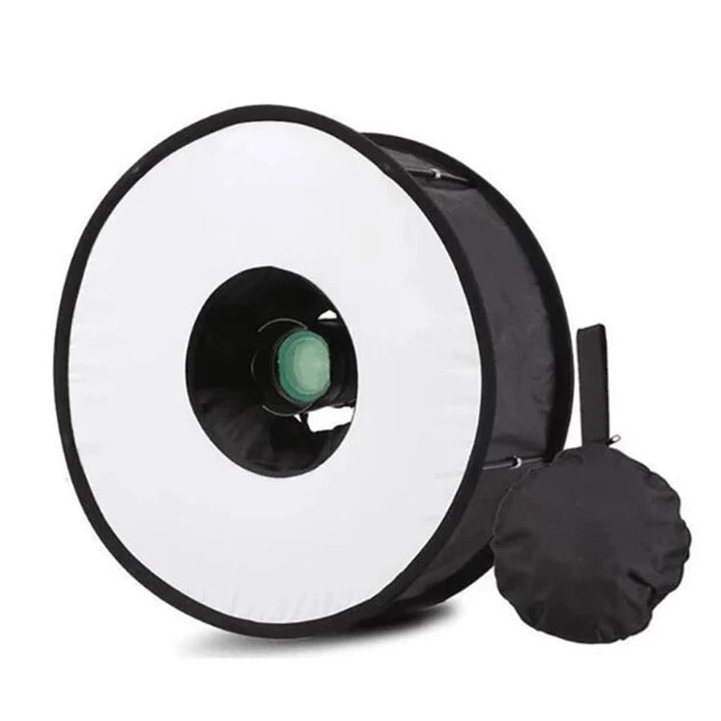 45cm Ring Softbox Speedlight Flash Diffuser - Foldable Soft Box for Canon Nikon Camera Flash Lighting