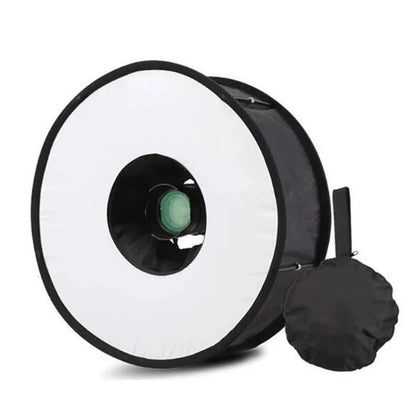 45cm Ring Softbox Speedlight Flash Diffuser - Foldable Soft Box for Canon Nikon Camera Flash Lighting