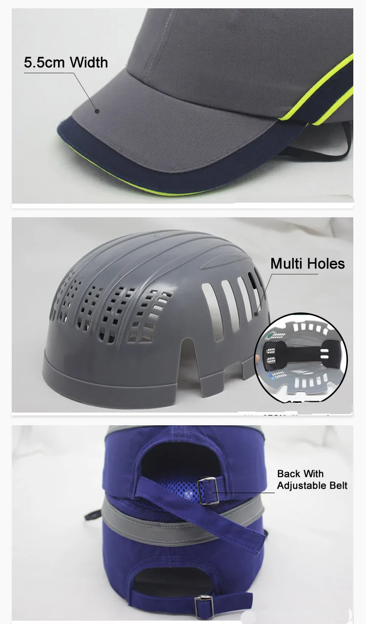 New Work Safety Bump Cap – Hard Shell Protective Baseball Hat for Head Protection