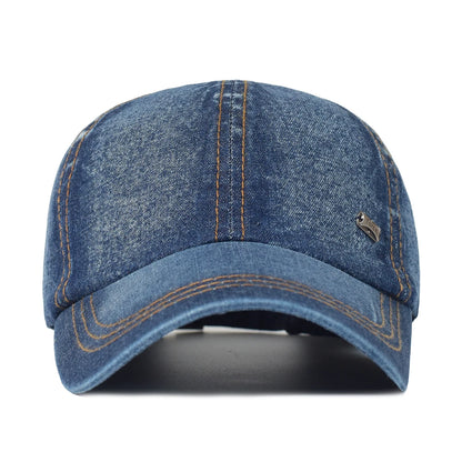 Vintage Washed Cotton Baseball Cap – Adjustable Denim Dad Hat for Men & Women, Low Profile Trucker Style