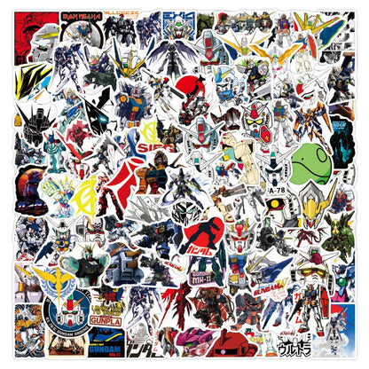 10/30/50/100-Piece Gundam Anime Sticker Set - Cool Cartoon Graffiti Decals for Motorcycles, Luggage, Guitars, Skateboards, and DIY Crafts