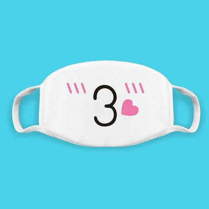 Kawaii Anime Expression Cotton Face Mask – Breathable Smile Mouth Muffle for Unisex Korean Style