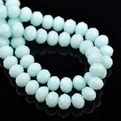 Czech Crystal Spacer Beads - Rondelle Faceted Glass Beads in Multiple Sizes for DIY Jewelry Making Crafts