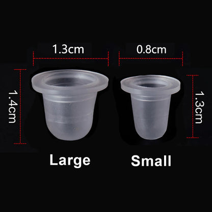 100/500/1000pcs Disposable Silicone Tattoo Ink Cup Caps — Pigment Holder Containers for Tattoo Accessories
