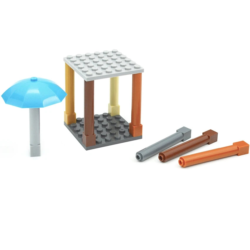 1x1x6 Pillar Building Blocks - DIY Creative Assembly Bricks Compatible with Classic Building Toys, Bulk Educational Model Pieces