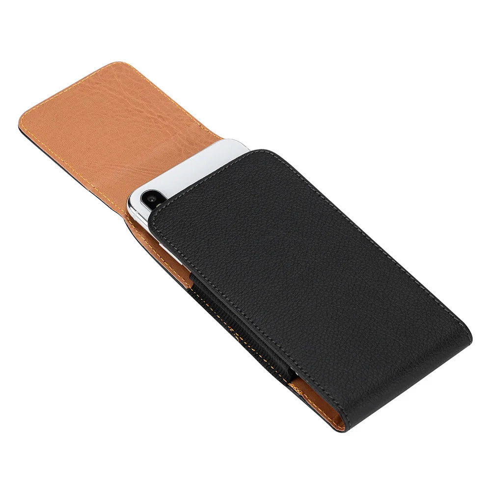 Universal Leather Waist Pack – Belt Clip Bag for iPhone, Samsung, Huawei, Xiaomi ( 3.5-6.3” Mobile Phone Pouch Holster )
